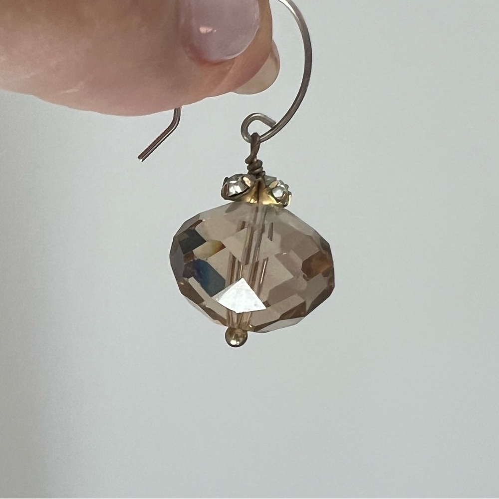 Stella & Dot Gold and Crystal Earrings